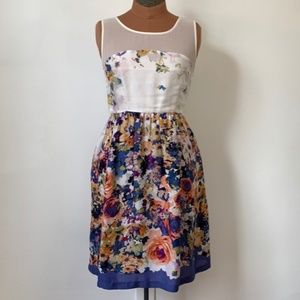 Zara silky floral dress